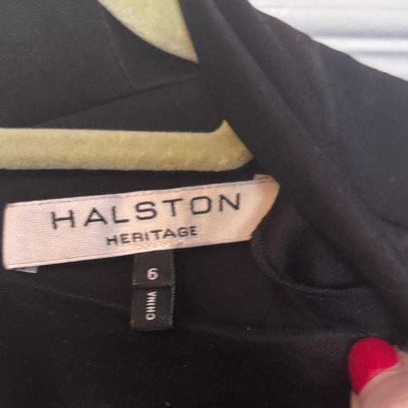 NWOT Halston Heritage Black Cowl Neck Gown - Picture 3 of 8